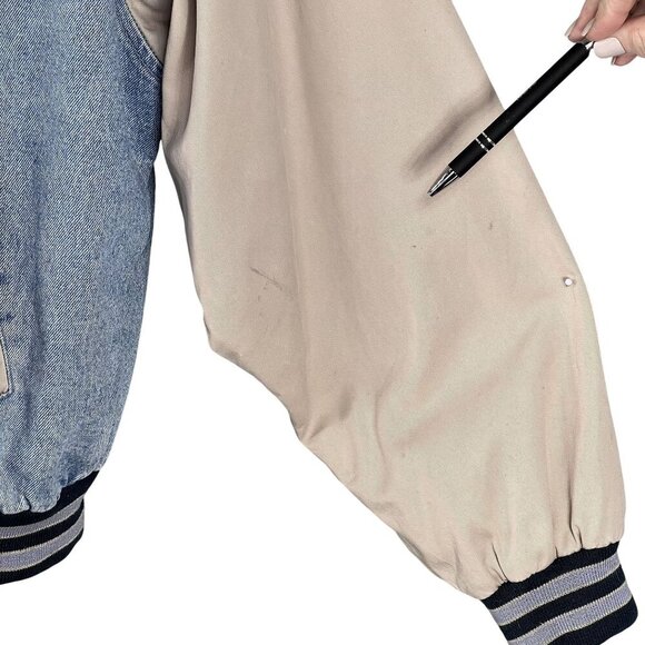 Vintage Port Authority Varsity Jacket L Embroidered Woody Rags Car Connoisseur - Picture 15 of 16